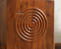 Italy Wooden One Door Nightstand Bedside Table Furniselan Brown Finish