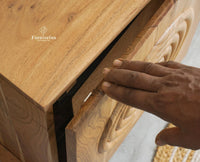 Italy Wooden One Door Nightstand Bedside Table Furniselan