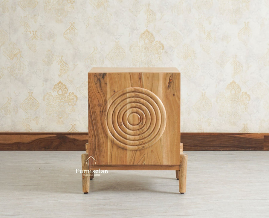 Italy Wooden One Door Nightstand Bedside Table Furniselan