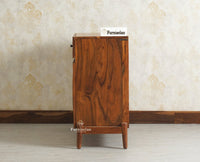Italy Wooden Sideboard cabinet- 2 Doors and Drawers Furniselan Brown Finish