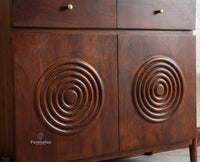 Italy Wooden Sideboard cabinet- 2 Doors and Drawers Furniselan Grey Finish