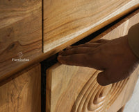 Italy Wooden Sideboard cabinet- 2 Doors and Drawers Furniselan Natural Finish