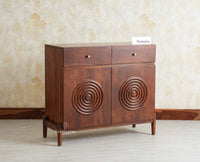 Italy Wooden Sideboard cabinet- 2 Doors and Drawers Furniselan Grey Finish
