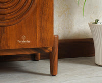 Italy Wooden Sideboard cabinet- 2 Doors and Drawers Furniselan Brown Finish