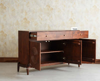Italy Wooden Sideboard cabinet- 3 Doors and Drawers Furniselan Grey Finish