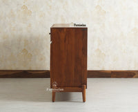 Italy Wooden Sideboard cabinet- 3 Doors and Drawers Furniselan Brown Finish