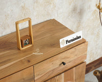 Italy Wooden Sideboard cabinet- 3 Doors and Drawers Furniselan Natural Finish