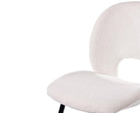 Ivoces Cotton Dining Chair – Modern Upholstered Dining Chair for Home & Café White