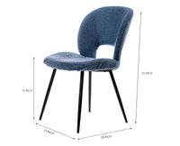 Ivoces Cotton Dining Chair – Modern Upholstered Dining Chair for Home & Café Blue
