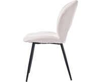 Ivoces Cotton Dining Chair – Modern Upholstered Dining Chair for Home & Café White