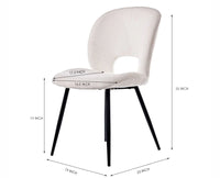Ivoces Cotton Dining Chair – Modern Upholstered Dining Chair for Home & Café White