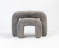 Jacksonville Cotton Pouf Stool Furniselan