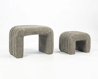 Jacksonville Cotton Pouf Stool Furniselan
