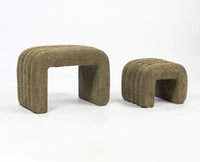 Jacksonville Cotton Pouf Stool Furniselan