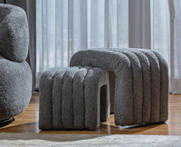 Jacksonville Cotton Pouf Stool Furniselan