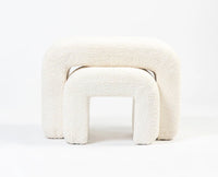 Jacksonville Cotton Pouf Stool Furniselan