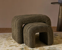 Jacksonville Cotton Pouf Stool Furniselan