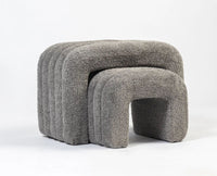 Jacksonville Cotton Pouf Stool Furniselan