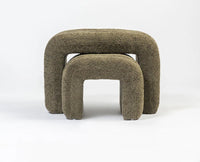 Jacksonville Cotton Pouf Stool Furniselan