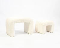 Jacksonville Cotton Pouf Stool Furniselan