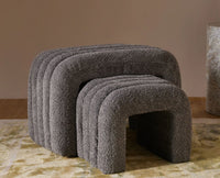 Jacksonville Cotton Pouf Stool Furniselan