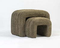 Jacksonville Cotton Pouf Stool Furniselan