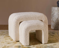 Jacksonville Cotton Pouf Stool Furniselan