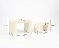 Jacksonville Cotton Pouf Stool Furniselan