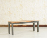 Jaipur Sheesham Wood 3 Seater Dining Bench for Living Room - Bench - Furniselan - Slate-Grey