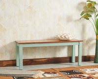 Jaipur Sheesham Wood 3 Seater Dining Bench for Living Room - Bench - Furniselan - Silt-Green