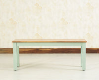 Jaipur Sheesham Wood 3 Seater Dining Bench for Living Room - Bench - Furniselan - Silt-Green