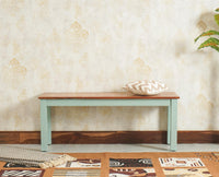 Jaipur Sheesham Wood 3 Seater Dining Bench for Living Room - Bench - Furniselan - Silt-Green