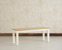 Jaipur Sheesham Wood 3 Seater Dining Bench for Living Room - Bench - Furniselan - Milky-White