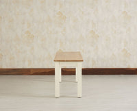 Jaipur Sheesham Wood 3 Seater Dining Bench for Living Room - Bench - Furniselan - Milky-White