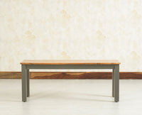 Jaipur Sheesham Wood 3 Seater Dining Bench for Living Room - Bench - Furniselan - Slate-Grey