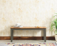 Jaipur Sheesham Wood 3 Seater Dining Bench for Living Room - Bench - Furniselan - Slate-Grey