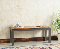 Jaipur Sheesham Wood 3 Seater Dining Bench for Living Room - Bench - Furniselan - Slate-Grey