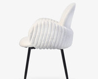 Jewel Jubilee Dining Chair – Modern Upholstered Dining Chair for Home & Café White