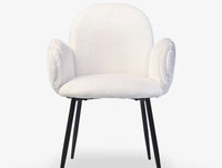 Jewel Jubilee Dining Chair – Modern Upholstered Dining Chair for Home & Café White