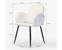 Jewel Jubilee Dining Chair – Modern Upholstered Dining Chair for Home & Café White