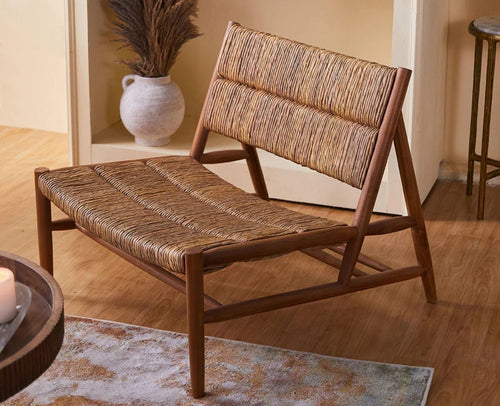 Juniper Junction Lounge Chair – Modern Upholstered Lounge Chair for Home & Café Dark Walnut