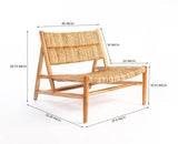 Juniper Junction Lounge Chair – Modern Upholstered Lounge Chair for Home & Café Dark Walnut