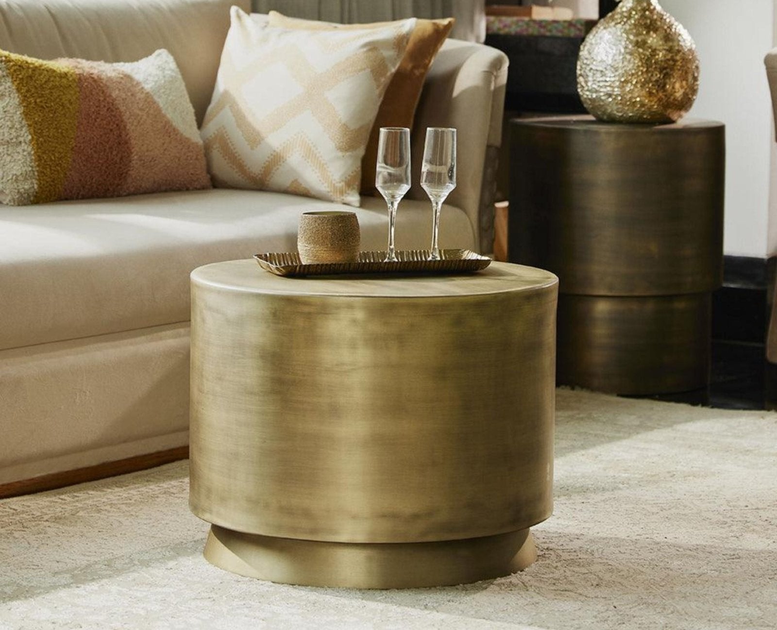 Kalamba Coffee Table Brass