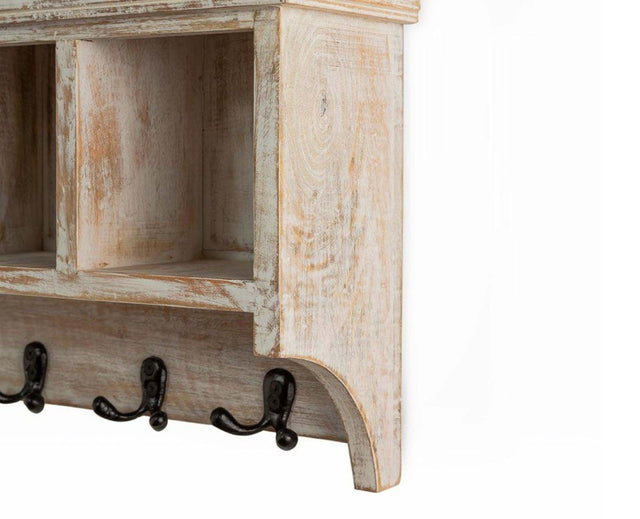 Kensington Wooden wall Shelve Hanger Furniselan Distressed White