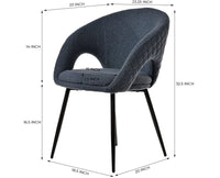 Kite Key Dining Chair – Modern Upholstered Dining Chair for Home & Café Blue