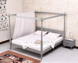 Kolhapur Solid Wood Poster King Size Bed Furniselan Cool Grey