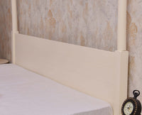 Kolhapur Solid Wood Poster King Size Bed Furniselan Frosty White