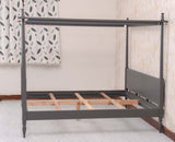 Kolhapur Solid Wood Poster King Size Bed Furniselan Slate Grey