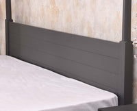 Kolhapur Solid Wood Poster King Size Bed Furniselan Slate Grey