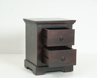 Kollam Two Drawer Bedside Table Furniselan-Rosewood-Fine-Finish
